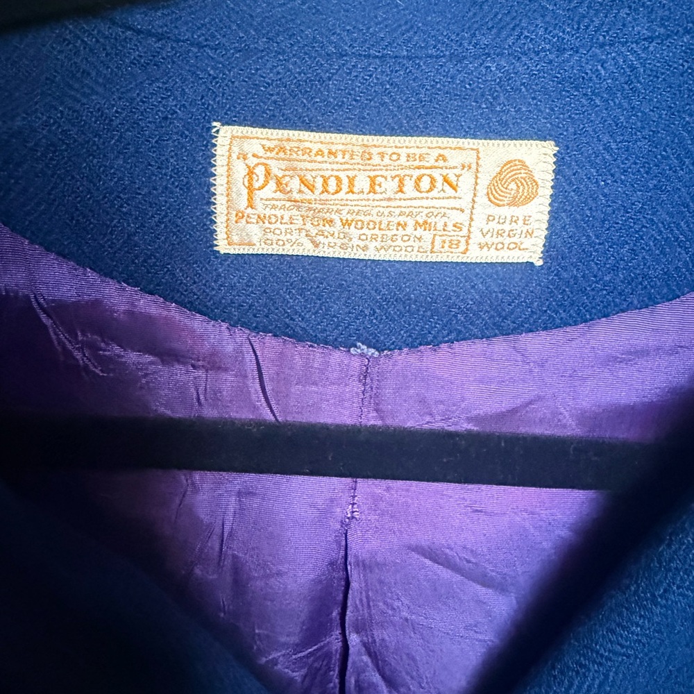 Pendleton Blue Blazer Wool Blend Jacket - image 3